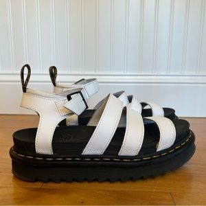 Dr. Martens White Platform Sandals